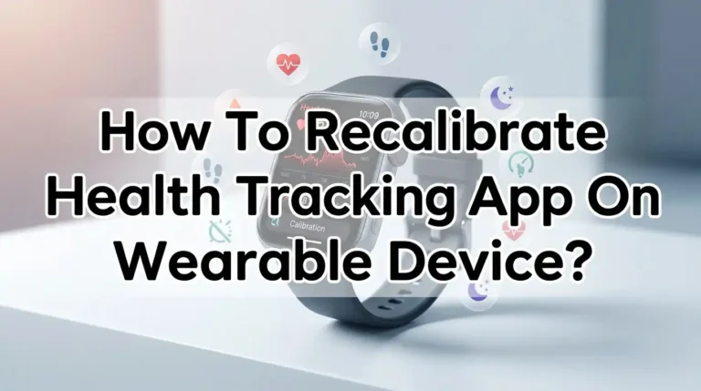 How To Recalibrate Health Tracking App On Wearable Device?