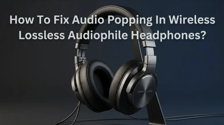 How To Fix Audio Popping In Wireless Lossless Audiophile Headphones?