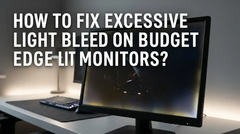 How To Fix Excessive Light Bleed On Budget Edge Lit Gaming Monitors?
