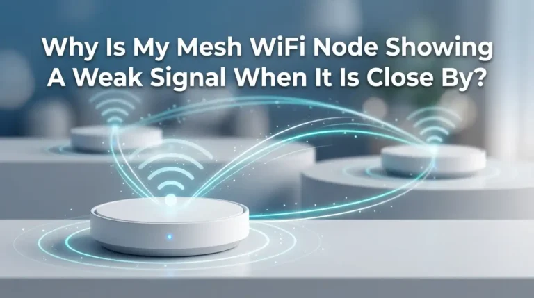 Why Is My Mesh WiFi Node Showing A Weak Signal When It Is Close By?