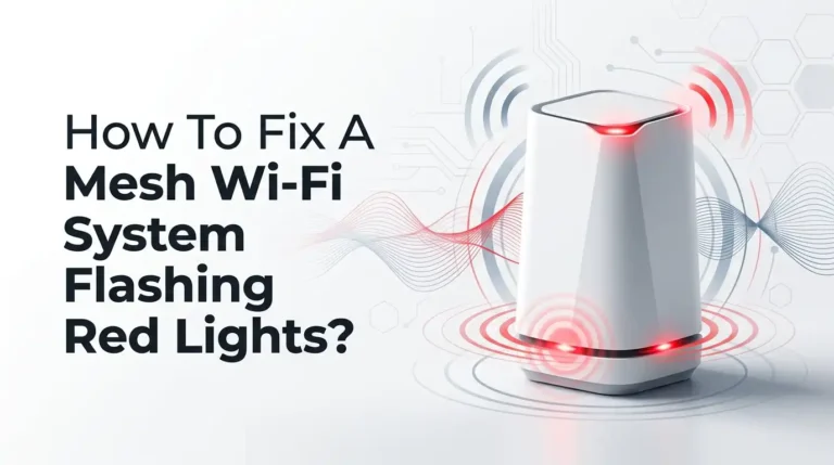 How To Fix A Mesh Wi-Fi System Flashing Red Lights?