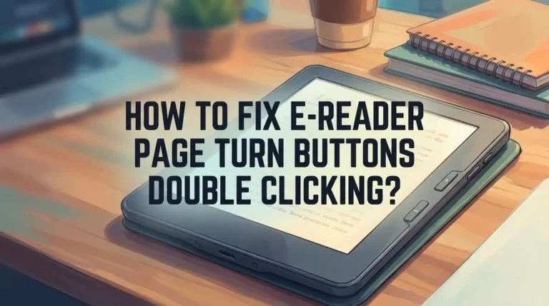 How To Fix E-Reader Page Turn Buttons Double Clicking?