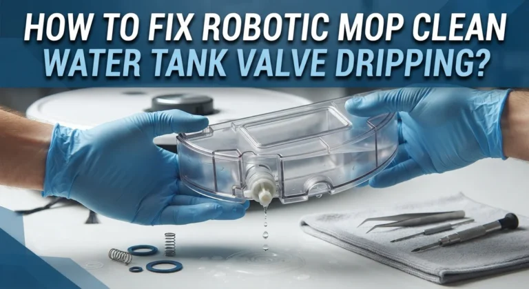 How To Fix Robotic Mop Clean Water Tank Valve Dripping?