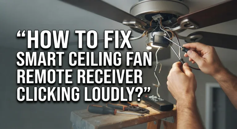How To Fix Smart Ceiling Fan Remote Receiver Clicking Loudly?