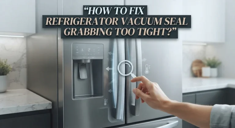How To Fix Smart Refrigerator Vacuum Seal Grabbing Too Tight?